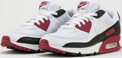 Nike Air Max 90 white / white - new maroon - black Nike