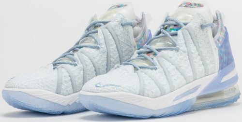 Nike Lebron XVIII blue tint / white - clear Nike