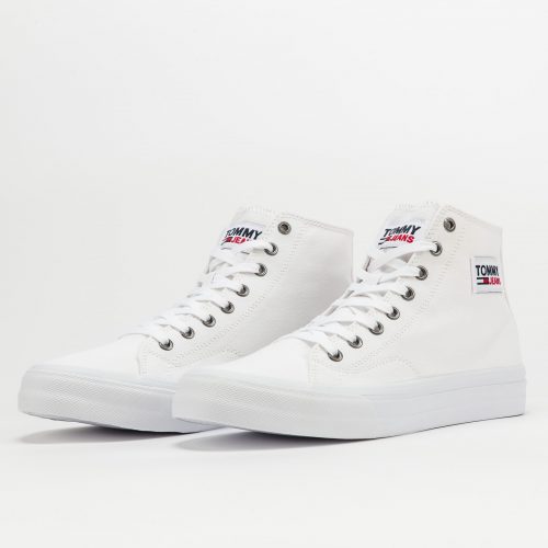 TOMMY JEANS Mid Cut Long Lace Up Vulc white Tommy Jeans