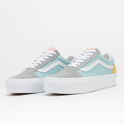 Vans Old Skool Platform (color block) pastel / true white Vans