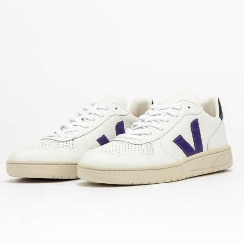 VEJA V-10 Leather extra white / purple / black Veja