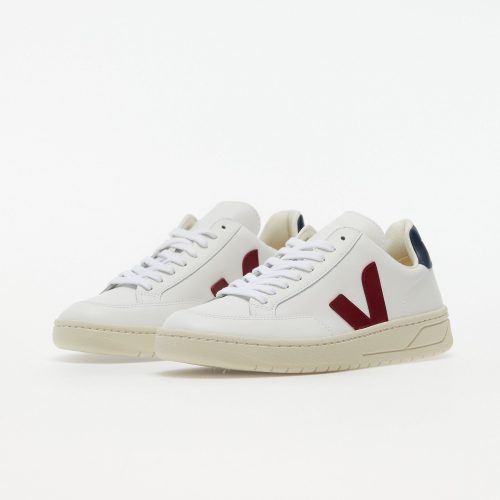 VEJA V-12 Leather extra / white / marsala Veja