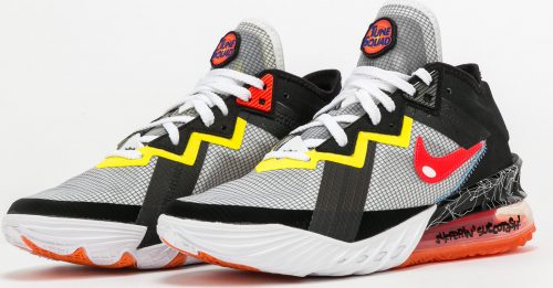 Nike Lebron XVIII Low white / bright crimson - black Nike